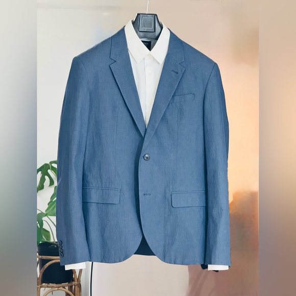 Armani Exchange Men's Blue Summer Blazer 40S - Picture 1 of 16